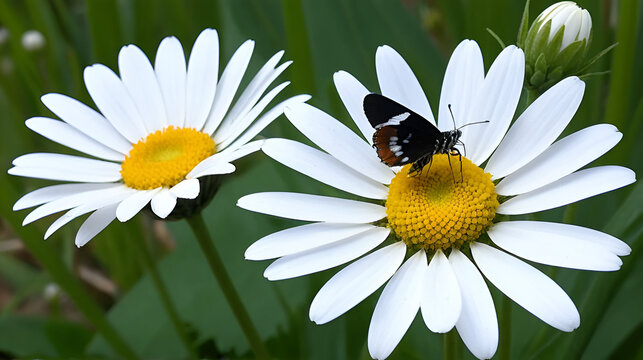 Phasia aurigera with marguerite