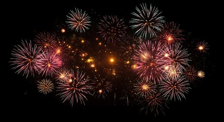 Fototapeta premium Fireworks background. 4th of July. Independence. For Background.
