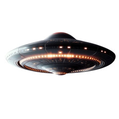 ufo flying saucer on white background.