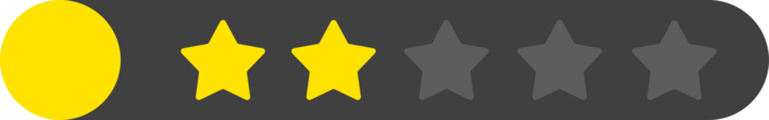 2 star rating icon 
