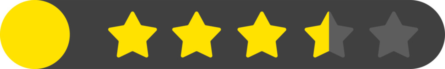 3,5 star rating icon
