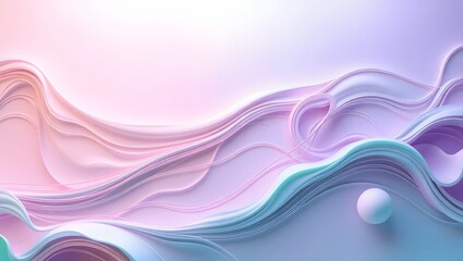 Obraz premium Textured wave pink and green abstract