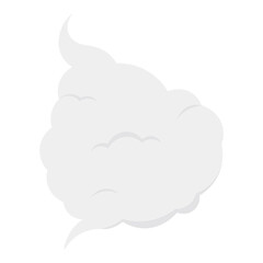 Smoke Clouds Illustration with Cartoon Design. Isolated on White Background.