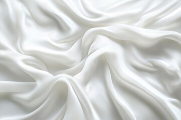 Obraz premium Soft, flowing white fabric drapes in elegant folds