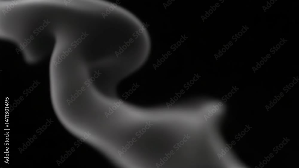Poster ethereal smoke waves flowing gracefully against dark background in stunning visual display of textur