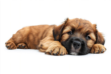 lovely briard puppy,