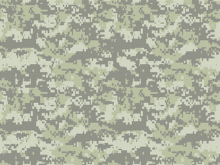 Seamless pattern. Abstract military or hunting camouflage background. Khaki. Vector illustration. Repeating seamless