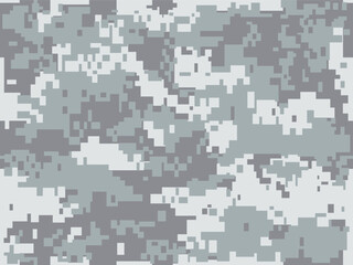 Seamless camouflage pattern. Texture color green gray vector illustration, military repeats, army green hunting monochrome print