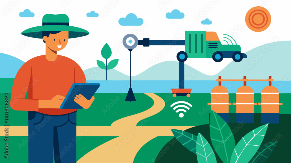 Aufkleber reduced labor costs with aipowered technology farmers can automate irrigation scheduling and save on