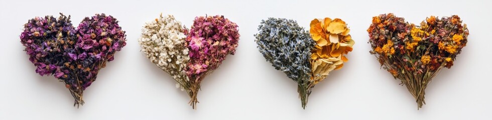 Dried Flower Hearts