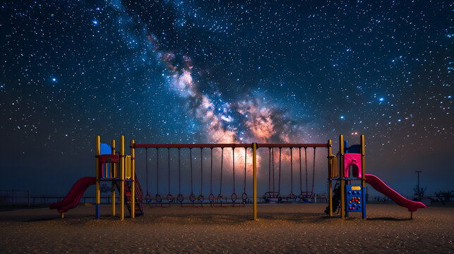milky way playground night,