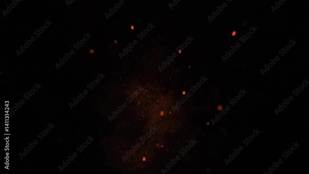Poster abstract dark background with glowing particles and light spots creating a mysterious and atmospheri
