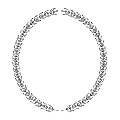 Laurel Wreath and border set, branches, leaves