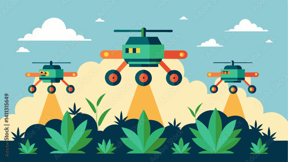 Poster autonomous tillers equipped with infrared cameras detect weed growth and precisely target them for r
