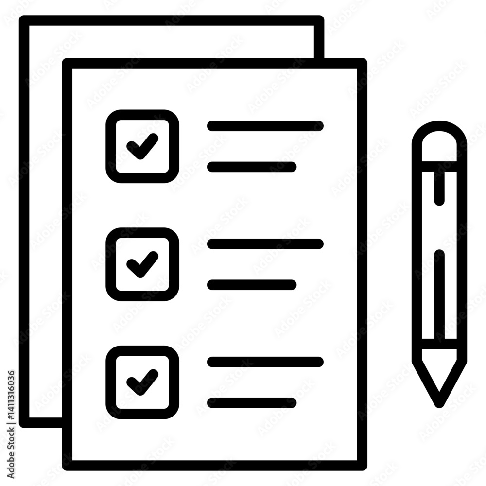 Poster task completion icon element for design
