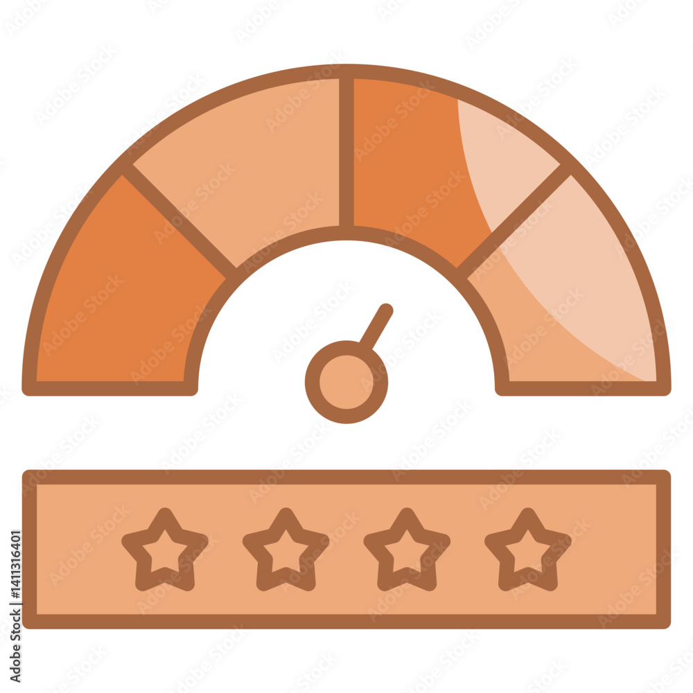 Poster performance rating icon element for design