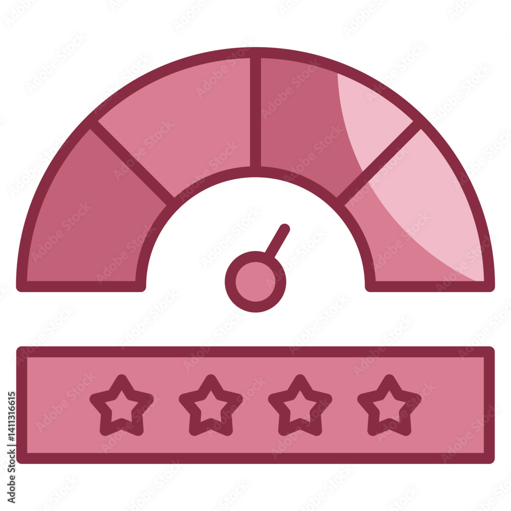 Aufkleber performance rating icon element for design