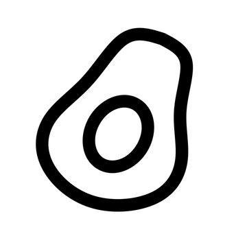 avicado fruit line icon