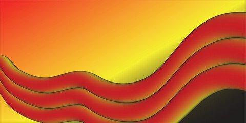 abstract red yellow grey colorful gradient wave poster background, Minimalist cover template Ideal design for social media cover banner flyer music ads, empty space for text