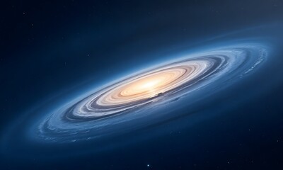 Fototapeta premium A spiral galaxy rotating in outer space.