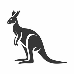 Minimalist Kangaroo Vector Design.