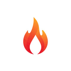 Stylized fire illustration in vibrant orange and red