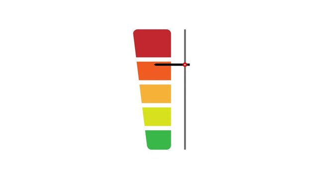 Indicator level icon. Risk level animation