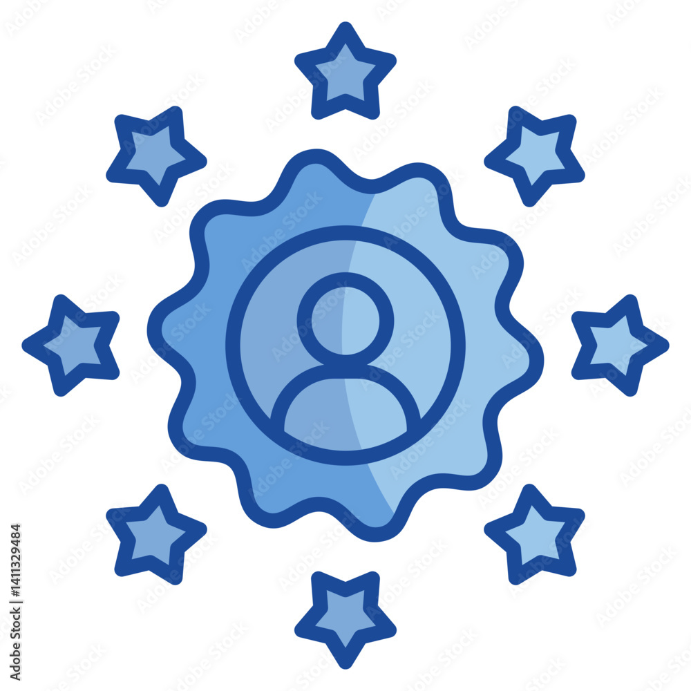 Poster experience icon element for design
