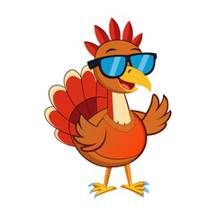 cool turkey wearing sunglasses sketch
