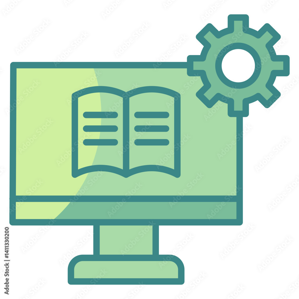 Poster learning management system icon element for design