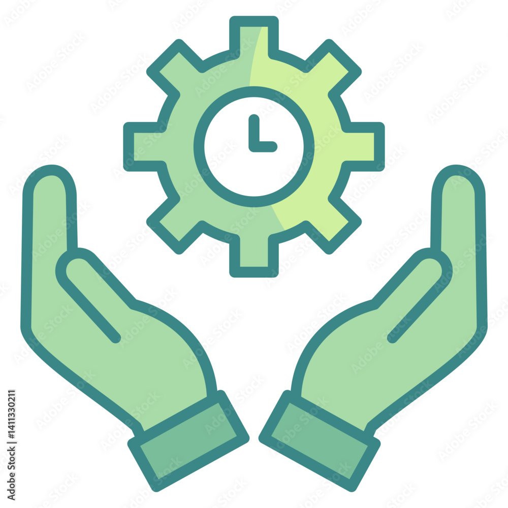 Poster practice time icon element for design