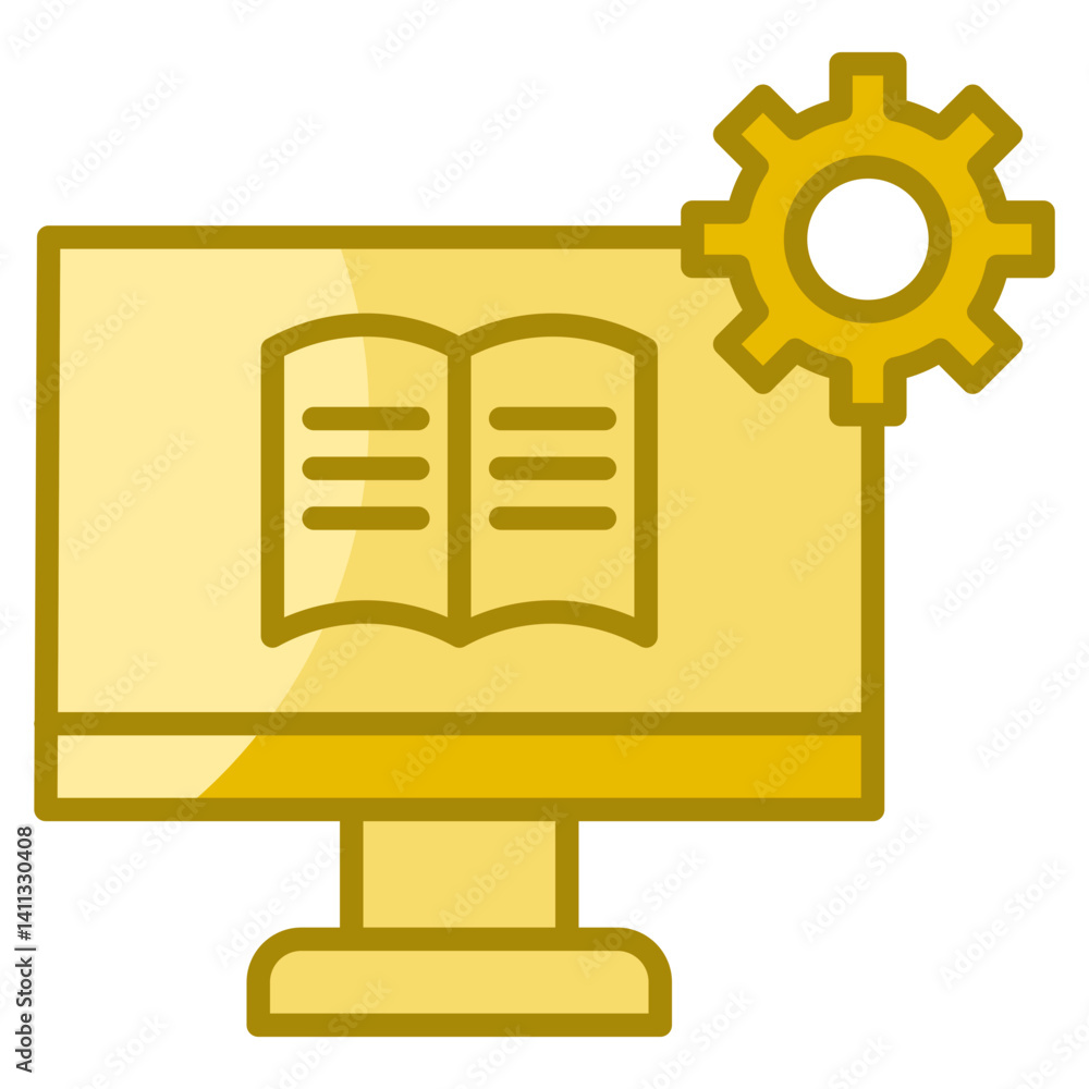 Poster learning management system icon element for design