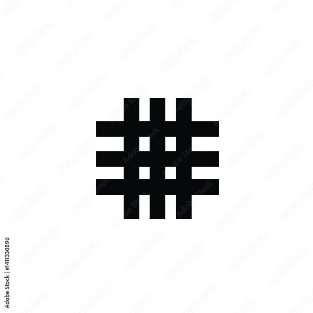 Poster abstract grid structure black minimalist design on white background for graphic projects