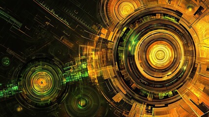 Abstract chart with price volume indicators and technical pattern overlays