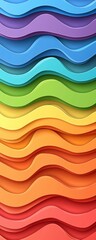 Colorful wave patterns abstract design digital artwork creative environment top-down view vibrant concepts