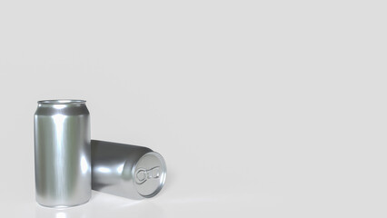 The Aluminium  can for food or drink concept 3d Rendering..