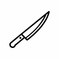 Knife Icon Simple Kitchen Utensil Vector on White Background
