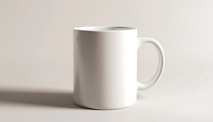 Obraz premium White cup of coffee or tea on a white background.