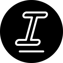 Italic Outline Style Icon