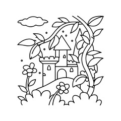 Size 8.5&times;8.5&Prime; inch, Cute hand drawn coloring pages, Black And White, Maze, Vector illustration, Clip Art, Antlers, Cute kawaii, line art, vector art