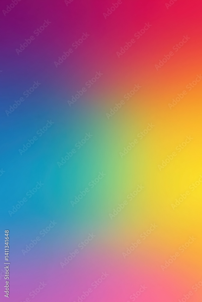 Poster vibrant gradient of colors blending from blue to red in a smooth transition