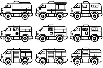 titanhauler rx12 line art detailed mechanical design concept