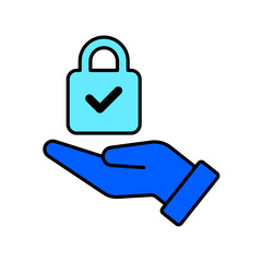 Icon a secured, isolated against a clean background.