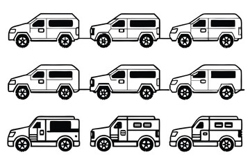Fototapeta premium titanhauler rx12 line art sci fi vehicle schematic sketch
