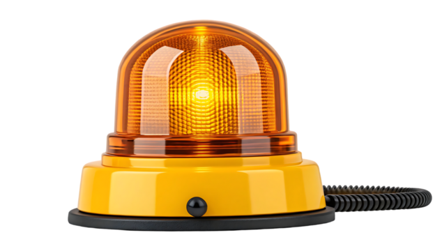 Red Emergency Warning Light   isolated on white background. A warning  Emergency Light   illustration on white