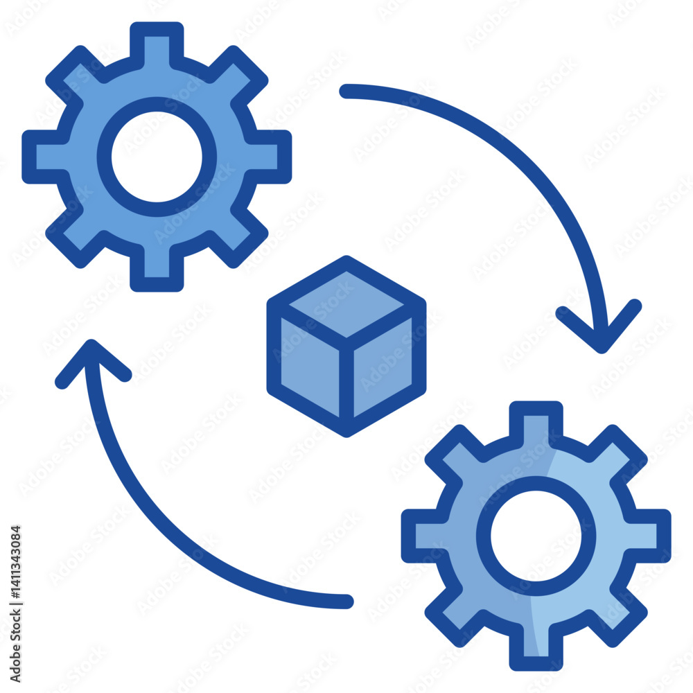 Poster operation icon element for design
