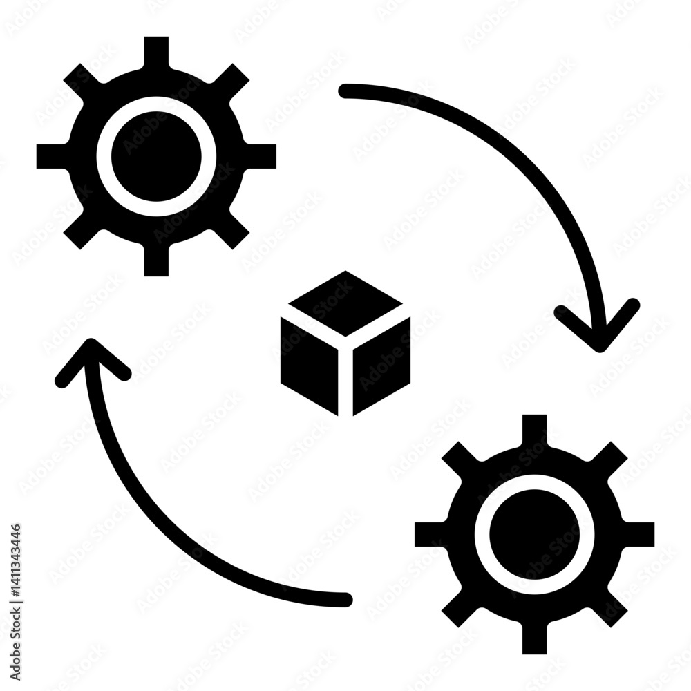 Poster operation icon element for design