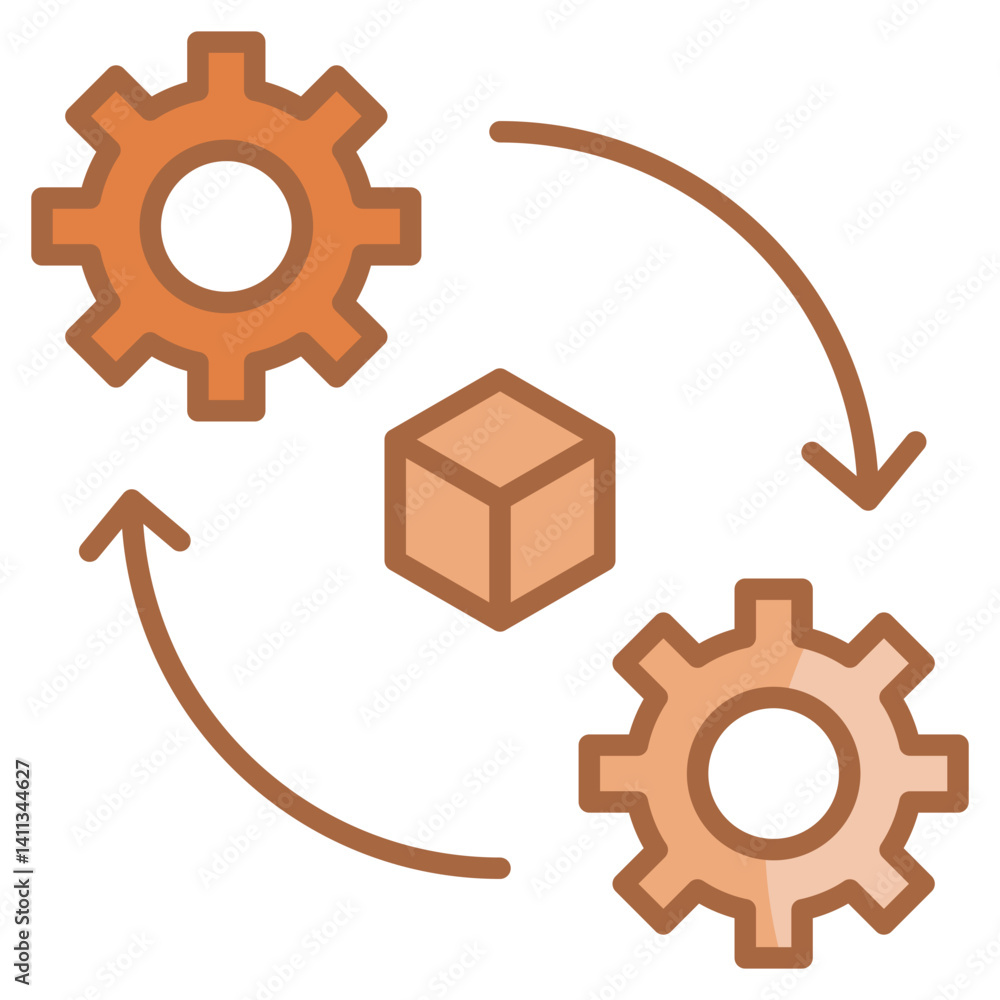 Poster operation icon element for design