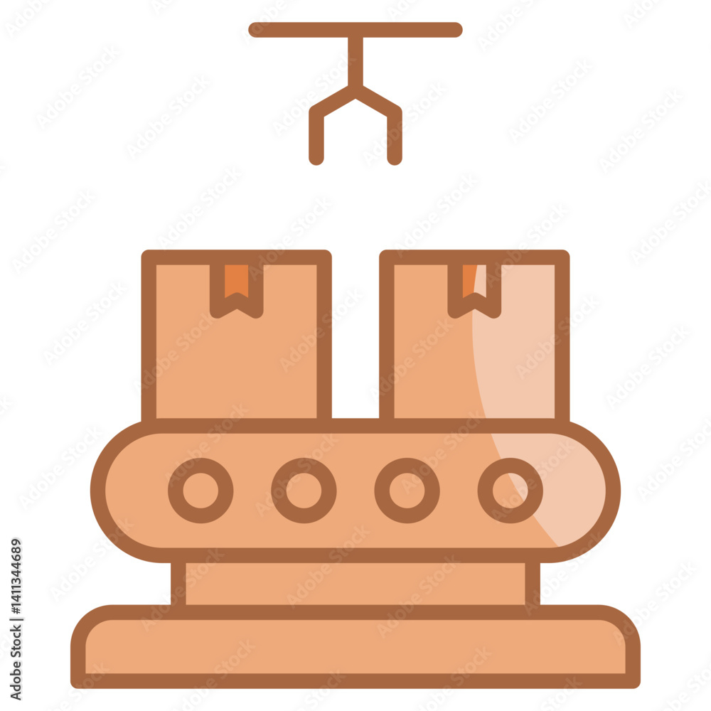 Aufkleber assembly line icon element for design