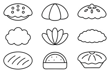 padding line art aesthetic modern decor concept